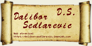 Dalibor Sedlarević vizit kartica